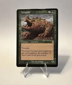 Terravore Magic: The Gathering Creature Card Odyssey *DAMAGED see photos - Image 1