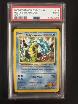 2000 Pokemon Gym Challenge Misty's Gyarados Holo Rare Card 13/132 PSA 9 English - Image 1