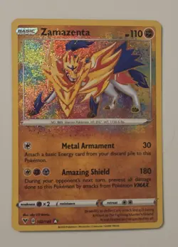Zamazenta 102/185 Vivid Voltage Amazing Rare NM Pokemon Card Clean - Image 1