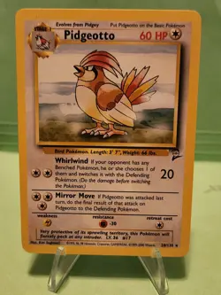 Pokemon Pidgeotto Rare Card 28/130 Base Set 2 - Image 1