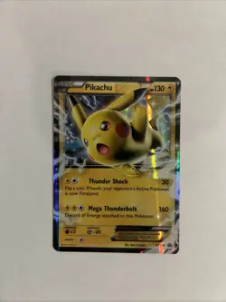 Pokemon TCG Card Pikachu EX XY174 Holo Promo - Image 1