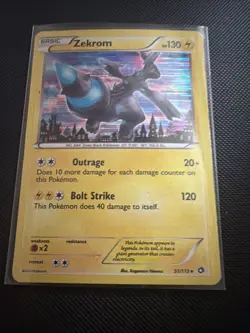 Zekrom 51/113 Reverse Holo Rare Legendary Treasures Pokemon TCG Card - Image 1