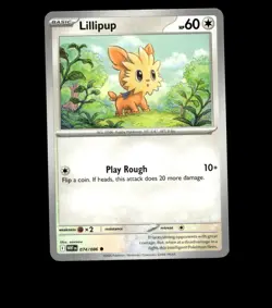 Lillipup - 074/086 - White Flare - Near Mint Non Holo Pokemon Card TCG - Image 1