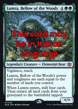 MTG LUMRA, BELLOW OF THE WOODS FOIL EXC - RUGGITO DELLA FORESTA 183 BLB PRE - Image 1