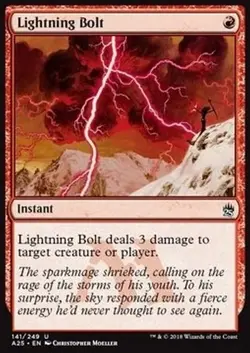 MRM ENGLISH Lightning Bolt (Foudre) MTG magic M25 - Image 1