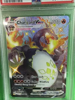 2021 POKEMON SWORD & SHIELD SHINING FATES SV107 FULL ART/CHARIZARD VMAX PSA10 - Image 2