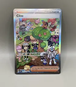 Pokemon Clive Full Art Holo Trainer SV: Paldean Fates 236/091 Special Rare NM - Image 1