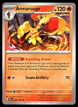 Armarouge 044/197 Pokemon SV03: Obsidian Flames Non Holo - Image 1