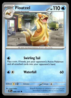Floatzel 049/197 Pokemon SV03: Obsidian Flames Non Holo - Image 1