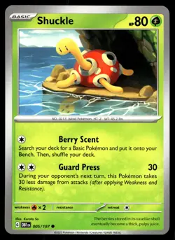 Shuckle 005/197 Pokemon SV03: Obsidian Flames Non Holo - Image 1