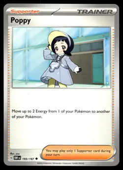 Poppy 193/197 Pokemon SV03: Obsidian Flames Non Holo - Image 1
