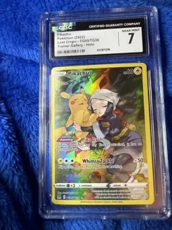 Pikachu CGC 7 Holo Lost Origin Trainer Gallery 2022 TG05/TG30 Pokemon TCG - Image 1