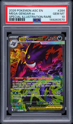 2026 POKEMON ASC EN-ASCENDED HEROES #284 MEGA GENGAR EX PSA 10 - Image 1
