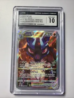 Pokemon Lucario VSTAR SWSH291 Promo Full Art Holo Crown Zenith CGC 10 2023 - Image 1