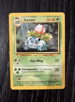 Ivysaur 30/102 Pokemon TCG Base Set Unlimited Regular Uncommon NM - Image 1