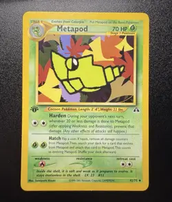 Pokemon TCG Metapod 42/75 Neo Discovery Regular 1st Edition - Image 3