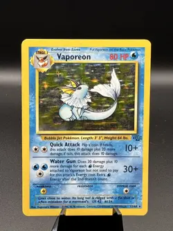 Pokemon TCG Vaporeon Jungle 12/64 Unlimited Holo - LP/MP - Image 1
