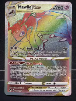 Pokemon TCG Sword & Shield Silver Tempest Mawile VSTAR 200/195 Holo NM - Image 1