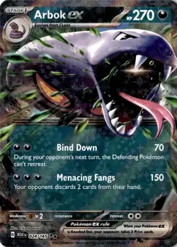 2023 Pokemon 151 Arbok ex 024/165 Double Rare Holo SV MEW NM - Image 1