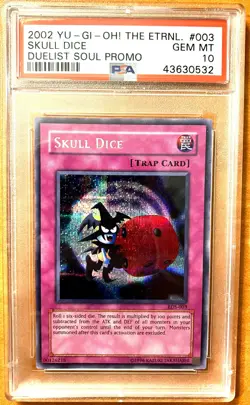 Yugioh Skull Dice 2002 SECRET RARE - The Eternal Duelist Soul Promo - PSA 10 - Image 1