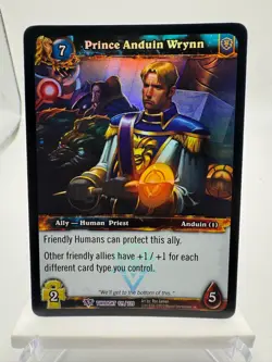 World of Warcraft TCG Foil Promo Twilight of the Dragons Prince Anduin Wrynn - Image 1
