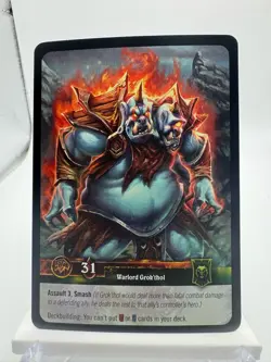 World of Warcraft TCG Crown Foil Hero Warlord Grok'thol - Image 2