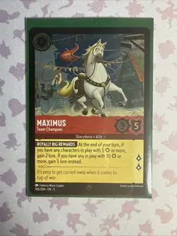 Foil Maximus Team Champion 105/204 Super Rare Disney Lorcana Shimmering Skies - Image 1