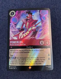 Disney Lorcana Powerline World's Greatest Rock Star 110/204 Super Rare Foil - Image 1
