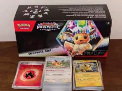 Pokemon Prismatic Evolutions - 100 Cards + Surprise Box NO Packs - Image 1