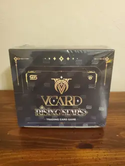 V Card Rising Stars 1st Edition Booster Box Sealed complete with release extras. - Image 1