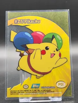 Pikachu PC1 - Topps Pokemon Series 2 - Pokemon Card - Clear Plastic - Image 2
