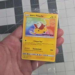 SEALED Ash’s Pikachu TCG SM108 2017 Promo Card Pokemon "I Choose You" Clean - Image 1
