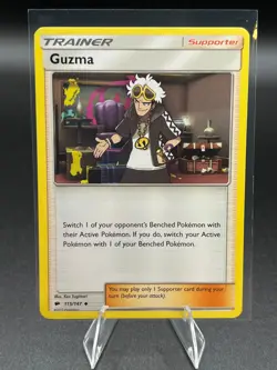 Pokemon TCG Guzma SM Burning Shadows SM03 115/147 Non-Holo Card LP - Image 1