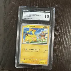 Pokemon Pikachu CGC 10 Promo Scarlet & Violet 120/SV-P Regular Japanese Card - Image 1