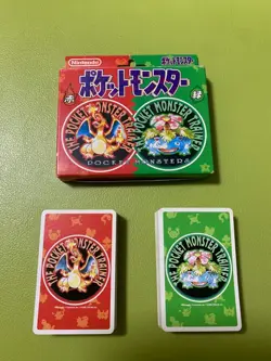 Very Rare Pokemon poker card Red & Green Playing Cards 1996 Charizard From JP 03 - Image 1