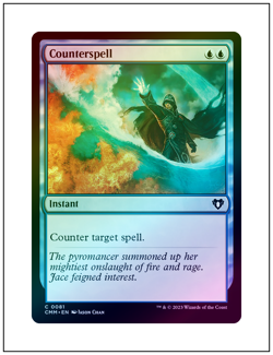 1x Counterspell, Commander Masters, Foil, Magic MTG NM - Image 1