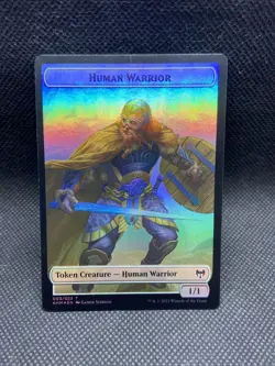 Icy Manalith Token Foil / Human Warrior Foil Token - Kaldheim - MTG-NM - Image 3
