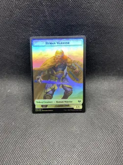 Icy Manalith Token Foil / Human Warrior Foil Token - Kaldheim - MTG-NM - Image 4