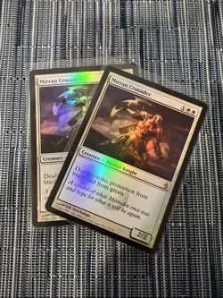 2x Mirran Crusader Mirrodin Besieged - FOIL - PACK FRESH NM - MTG - Image 1