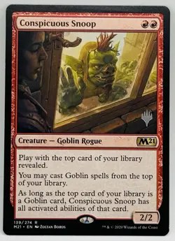 MTG Conspicuous Snoop - Promo Pack: Core Set 2021 Regular - Image 1