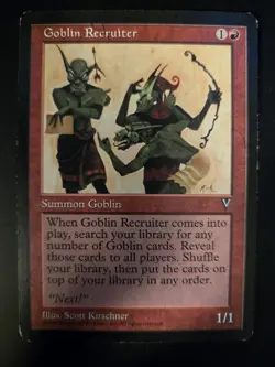 Goblin Recruiter MP Visions MTG FREE SHIPPING - Image 1
