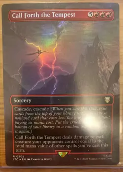 MTG Call Forth the Tempest (Borderless) Foil NM Commander Lord of the Rings LOTR - Image 1
