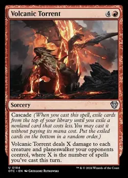 1x Volcanic Torrent NM Eng MTG - Commander Outlaws of Thunder Junction - Image 1