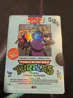 Shredder, Criminal Mastermind (2368) Foil Secret Lair TMNT VHS Villains MTG NM - Image 1