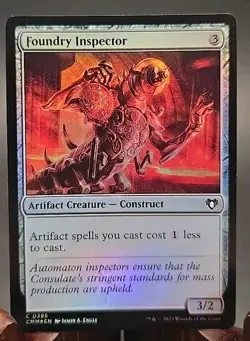 Foundry Inspector Commander Masters MTG Foil Near Mint - Image 1