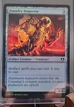 Foundry Inspector Commander Masters MTG Foil Near Mint - Image 3