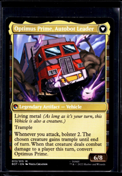 2022 MTG Magic The Gathering BOT Transformers #13 Optimus Prime Hero - Image 2