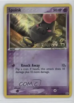 Spoink Reverse Foil Pokemon EX Emerald #65 2005 - Image 1
