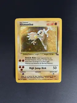 Hitmonlee Holo Fossil Pokemon 7/62 Rare WOTC English Near Mint - Image 1