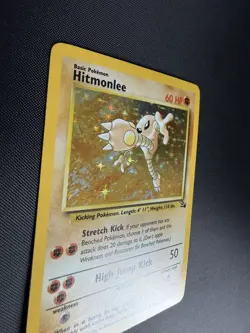 Hitmonlee Holo Fossil Pokemon 7/62 Rare WOTC English Near Mint - Image 3